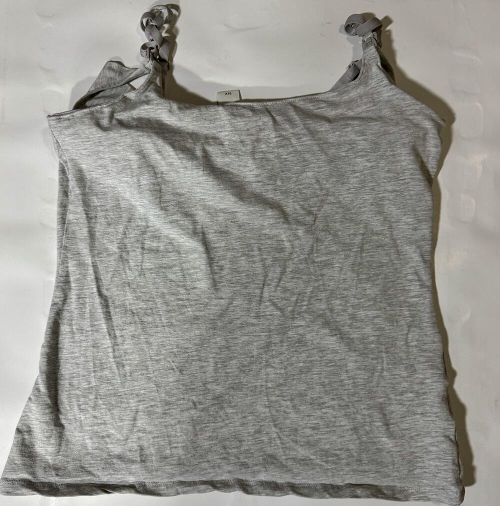 H&M Mama Maternity Tank Top Womens Medium Gray Sleeveless Cami Shirt Soft